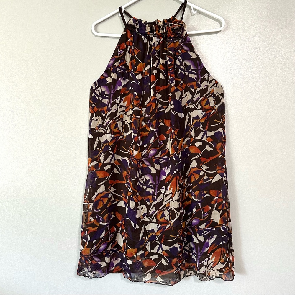 Xhilartion Women’s size XL high neck sleeveless dress with flower attached 569B3